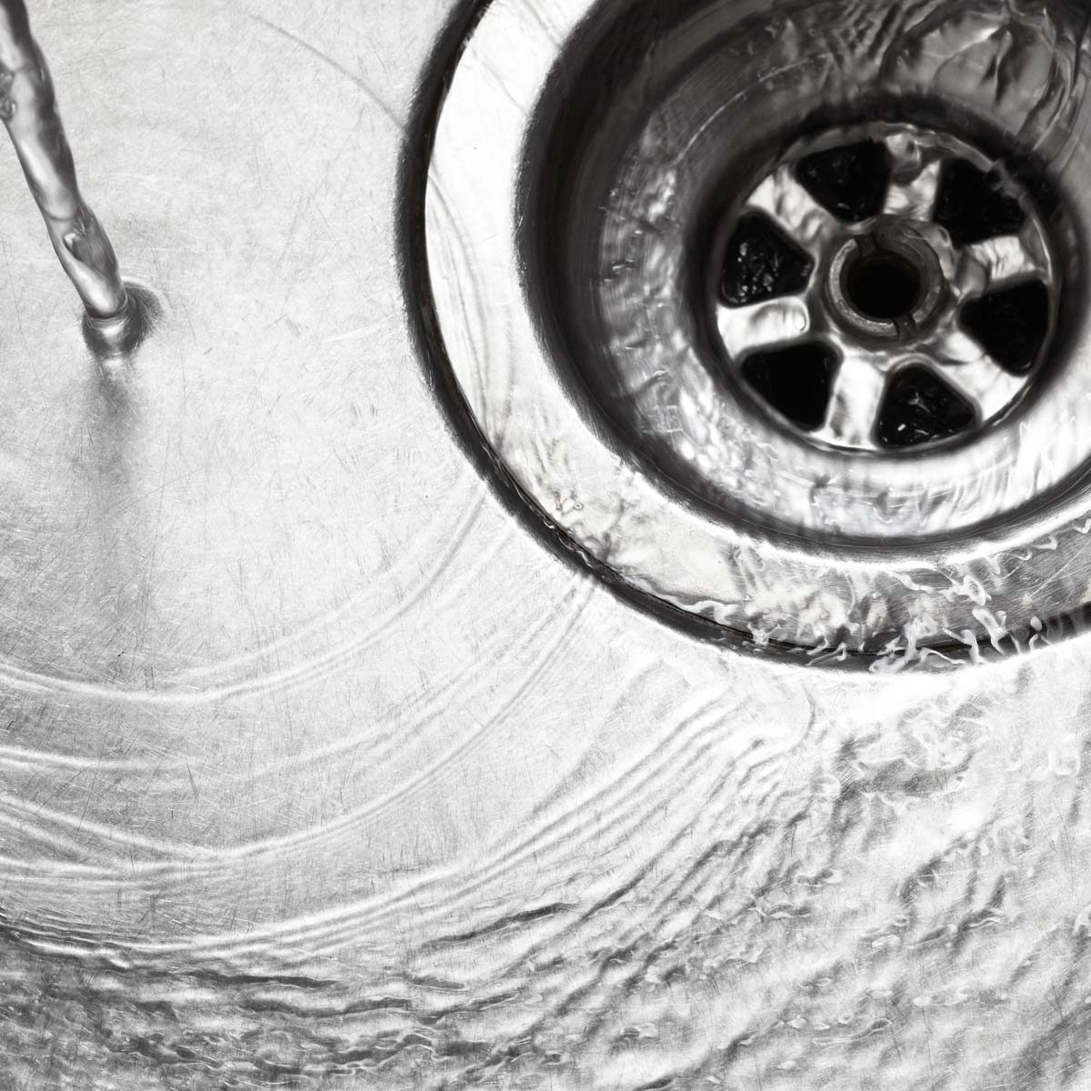 Water going down the drain