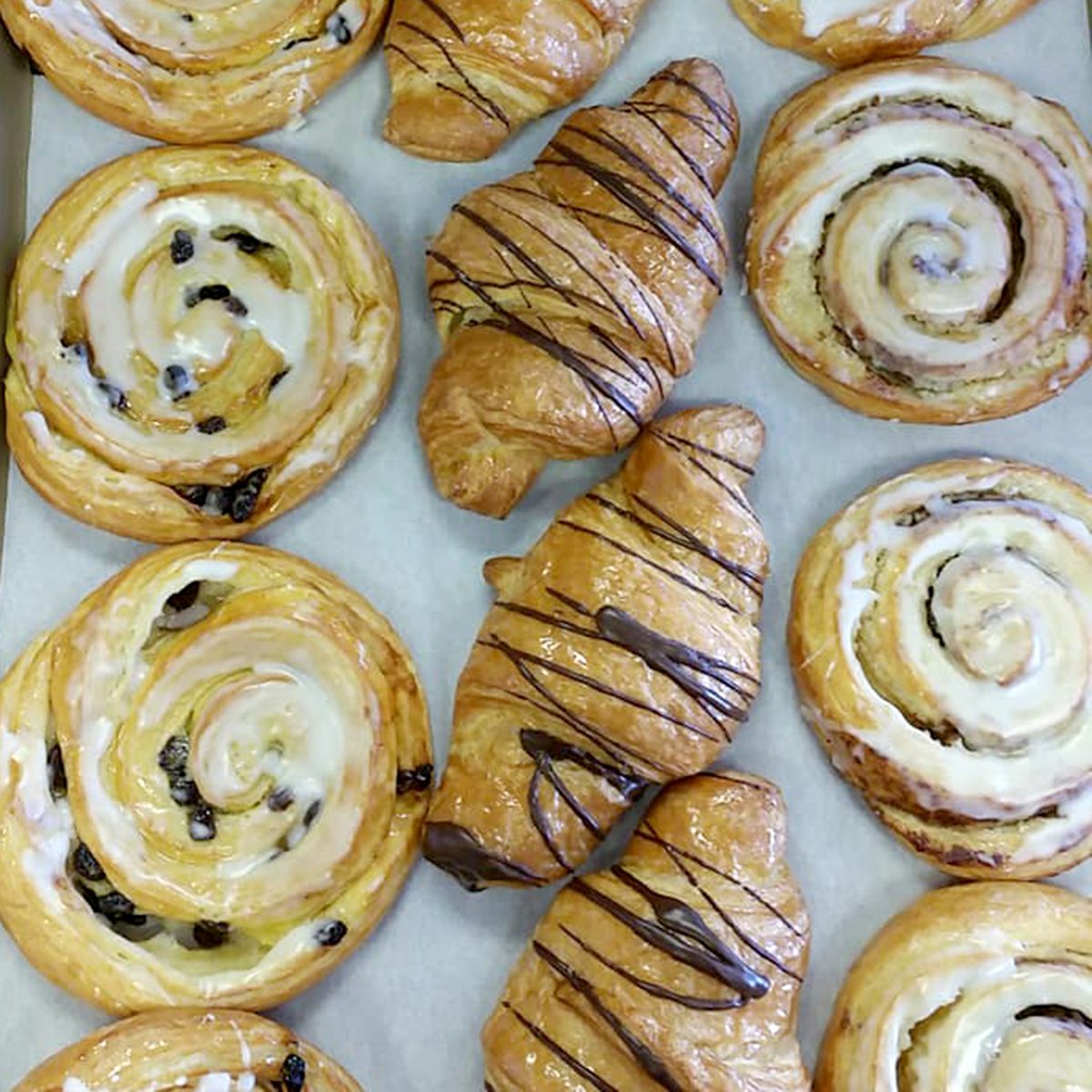 pastries on baking trey German Bread Bakery, Las Vegas