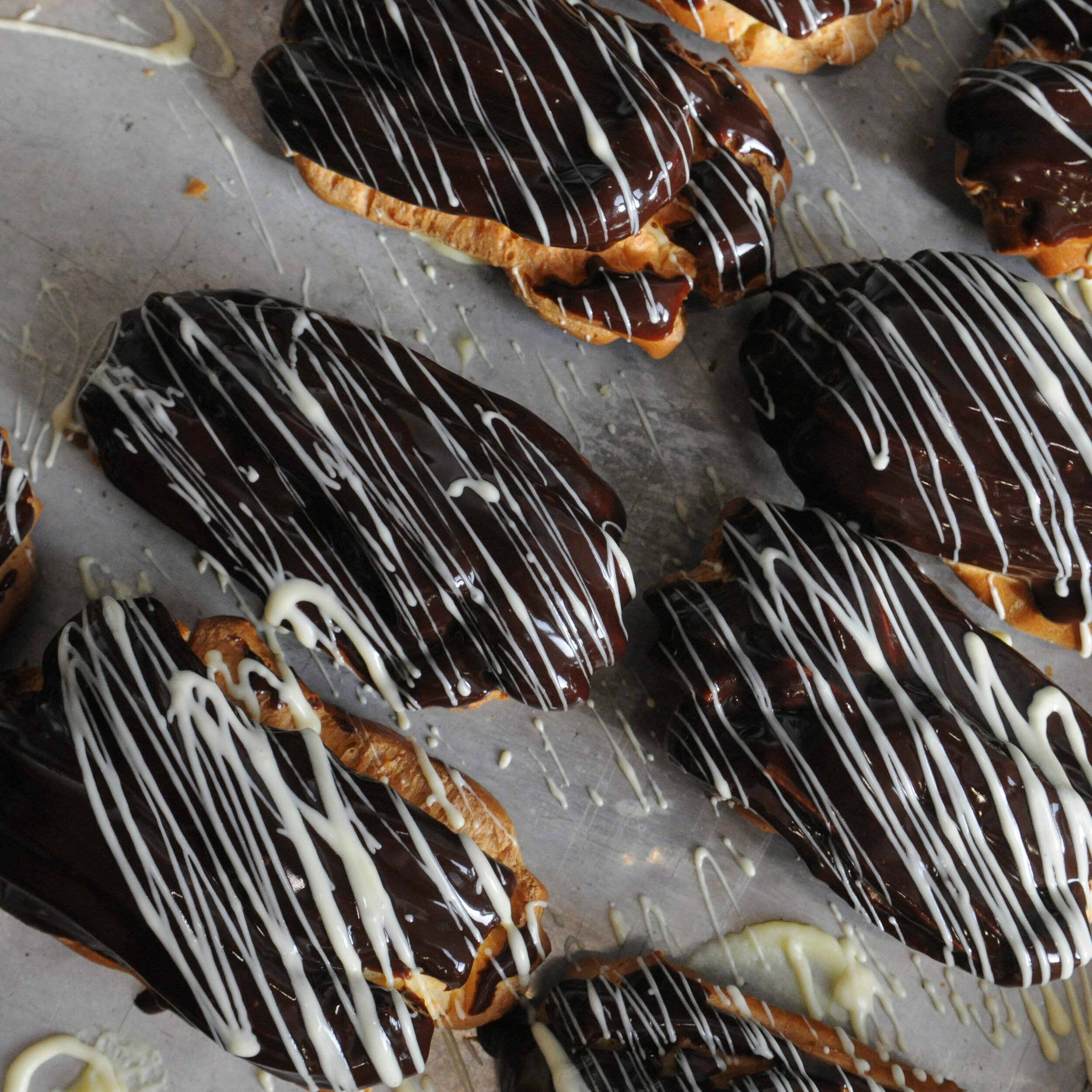 Eclair with Drizzle from Mirabelles Bakery in Vermont