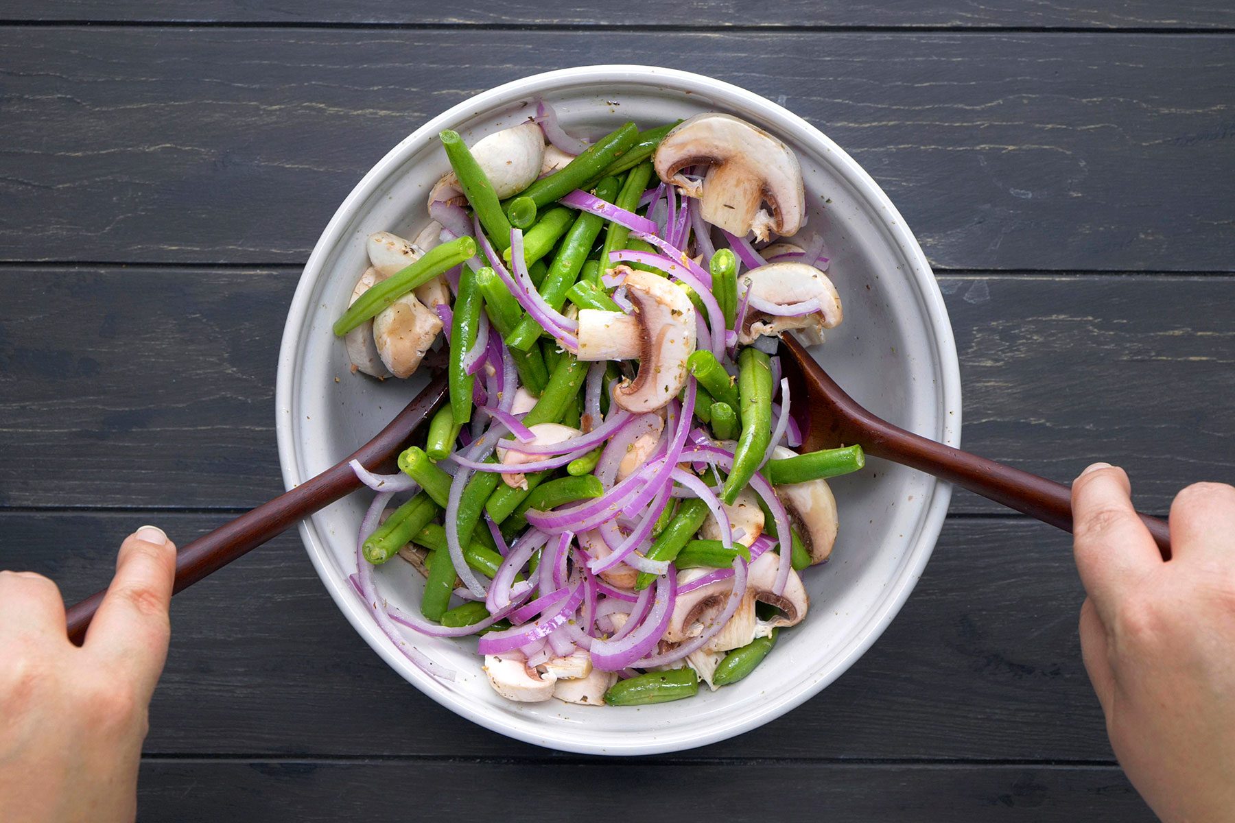 Seasoning the Beans and Vegetables