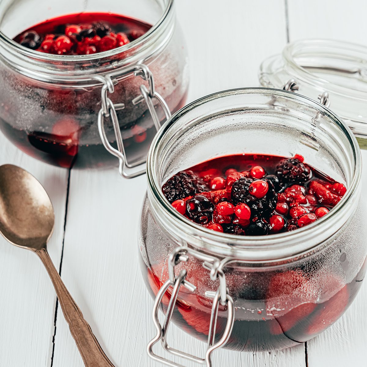 Strawberries, Blueberries, Cranberries, Raspberries And Blackberries Compote; Shutterstock ID 1550590796; Job (TFH, TOH, RD, BNB, CWM, CM): TOH