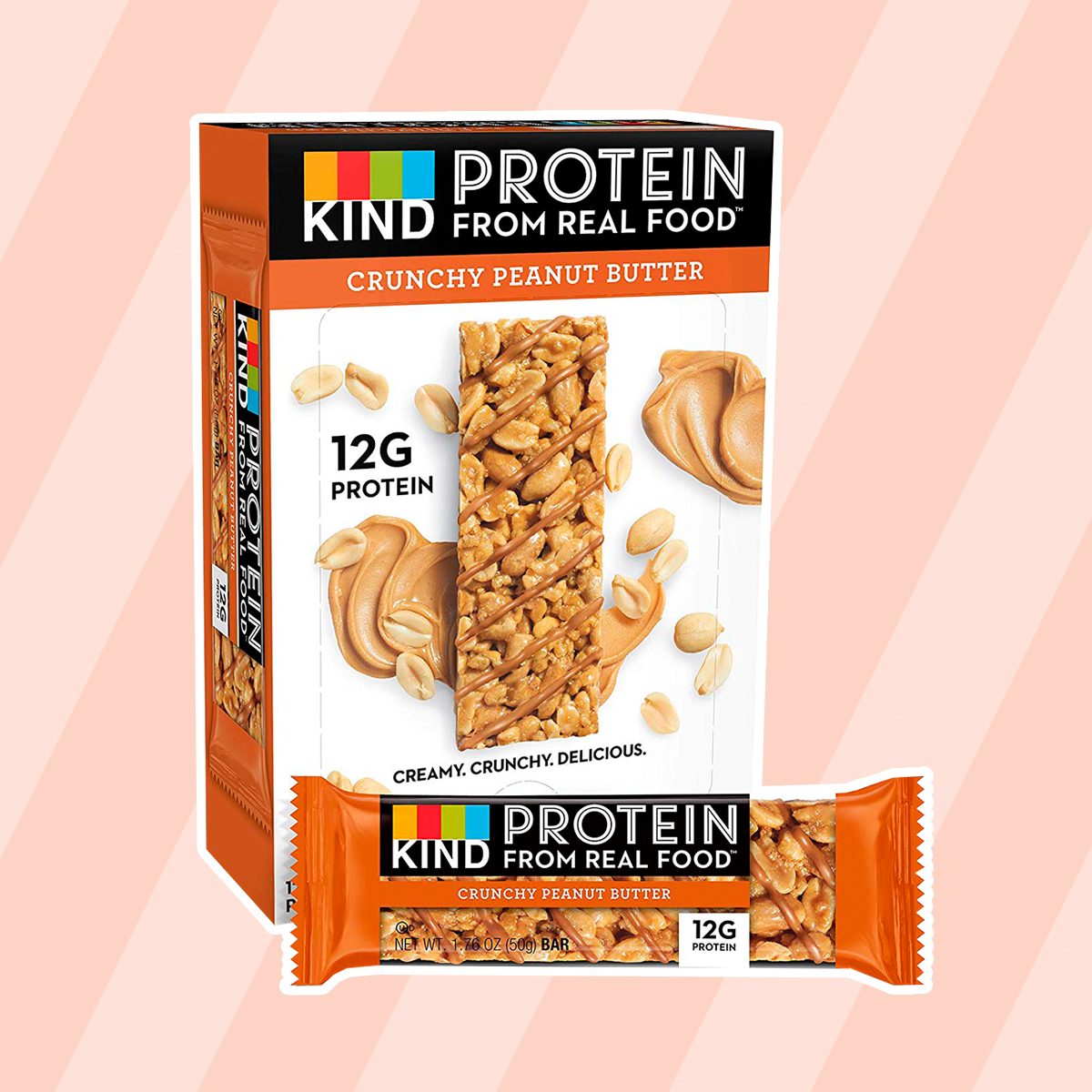 KIND Protein Bars, Crunchy Peanut Butter, Gluten Free, 12g Protein