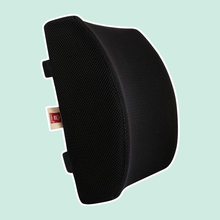 LoveHome Memory Foam Lumbar Support Back Cushion with 3D Mesh Cover Balanced Firmness Designed for Lower Back Pain Relief- Ideal Back Pillow for Computer/Office Chair, Car Seat, Recliner etc. - Black