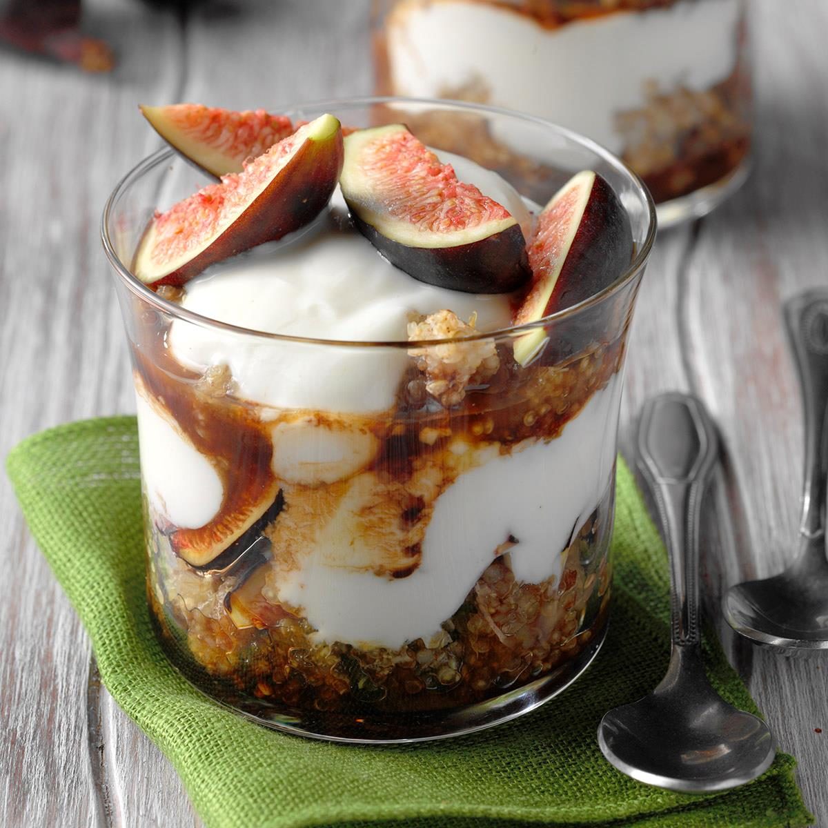 Quinoa, Fresh Fig & Honey-Balsamic Parfaits