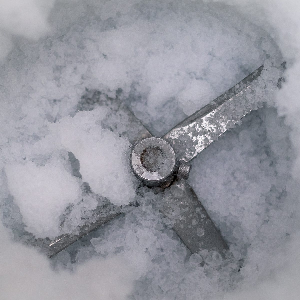 Ice in a large blender