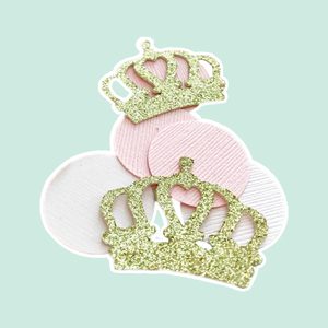 Princess party decorations, princess party confetti, Princess Crown Confetti, Pink & Gold party decor, princess party supplies