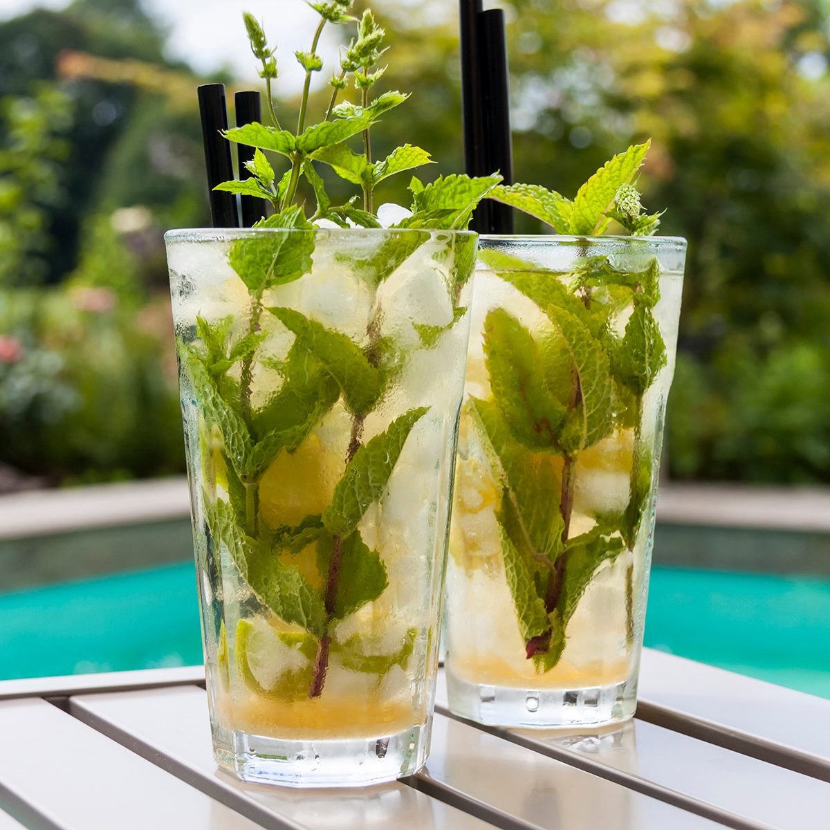 Two glasses of Mojito
