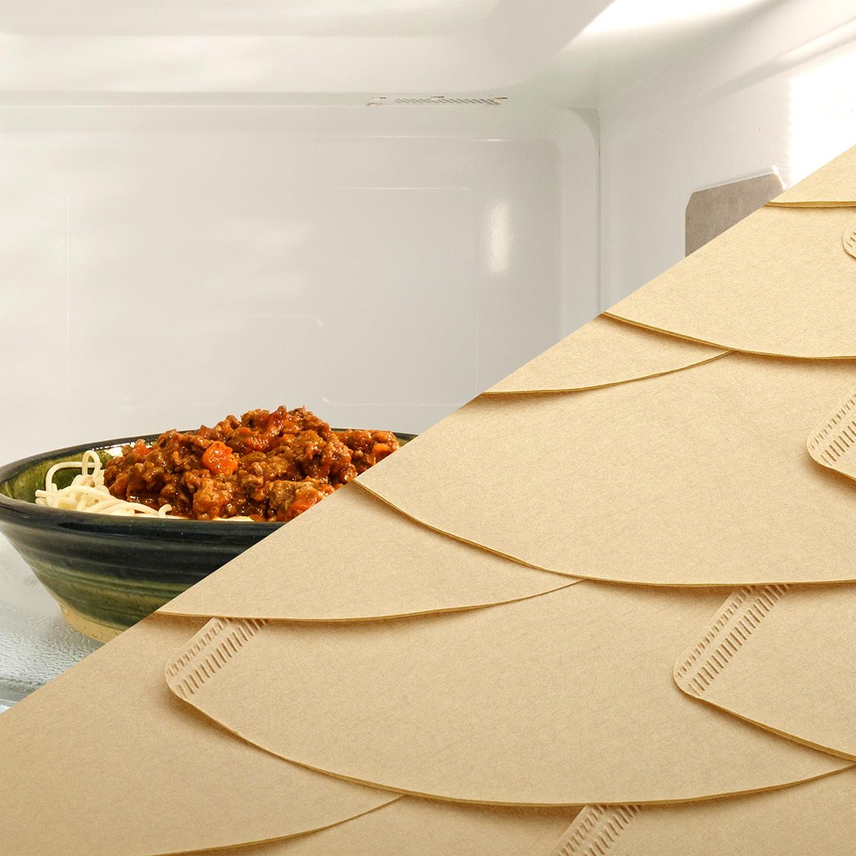 Cover food in microwave