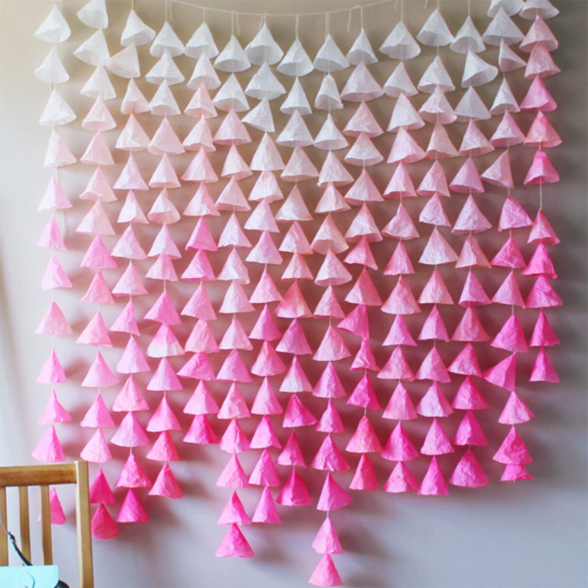 Dreamy DIY Ombré Paper Backdrop