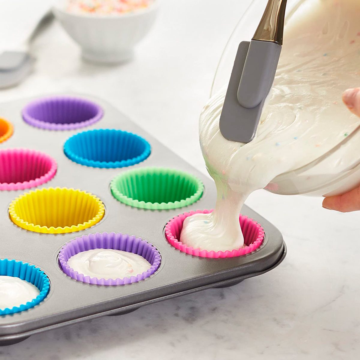 Amazon Basics Reusable Silicone Baking Cups