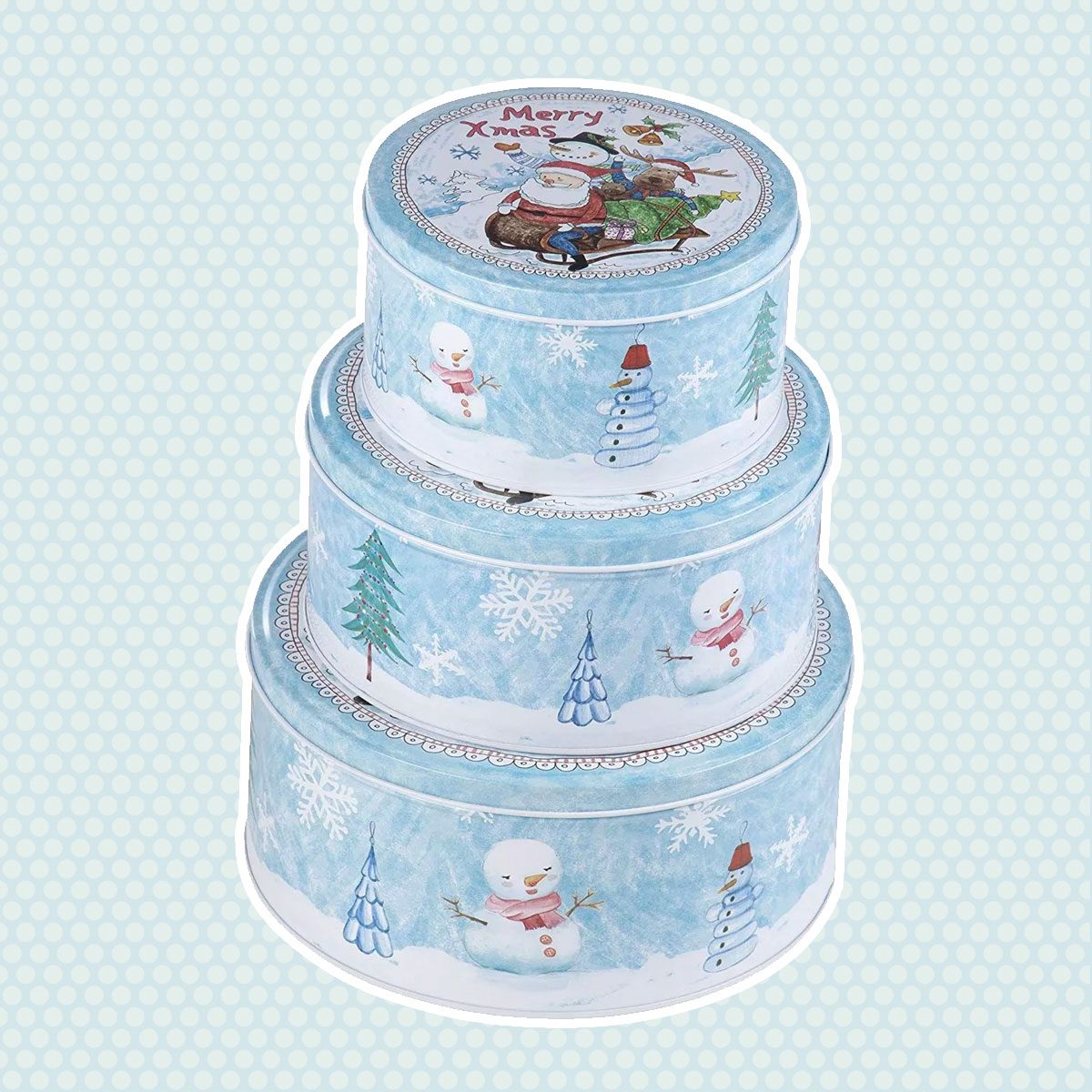 Juvale Nesting Cookie Tin Set