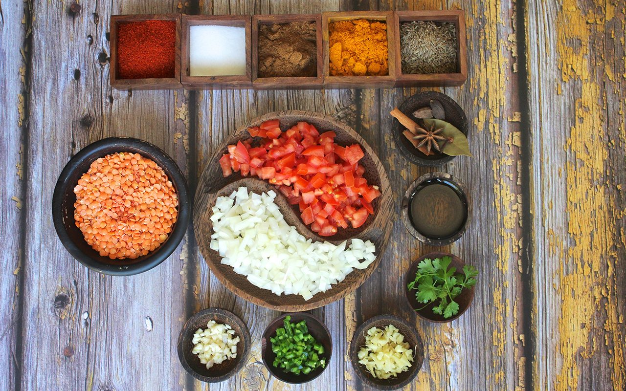 Ingredients used to make the best dal at home