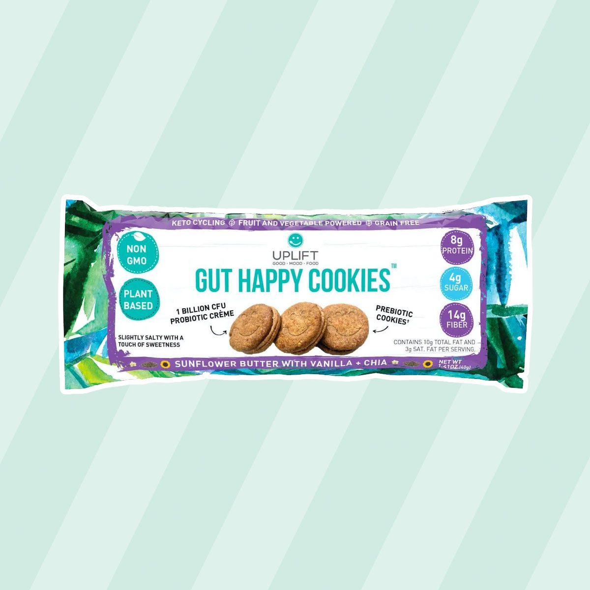 healthy snacks to buy GUT HAPPY COOKIES | SUNFLOWER BUTTER WITH VANILLA AND CHIA