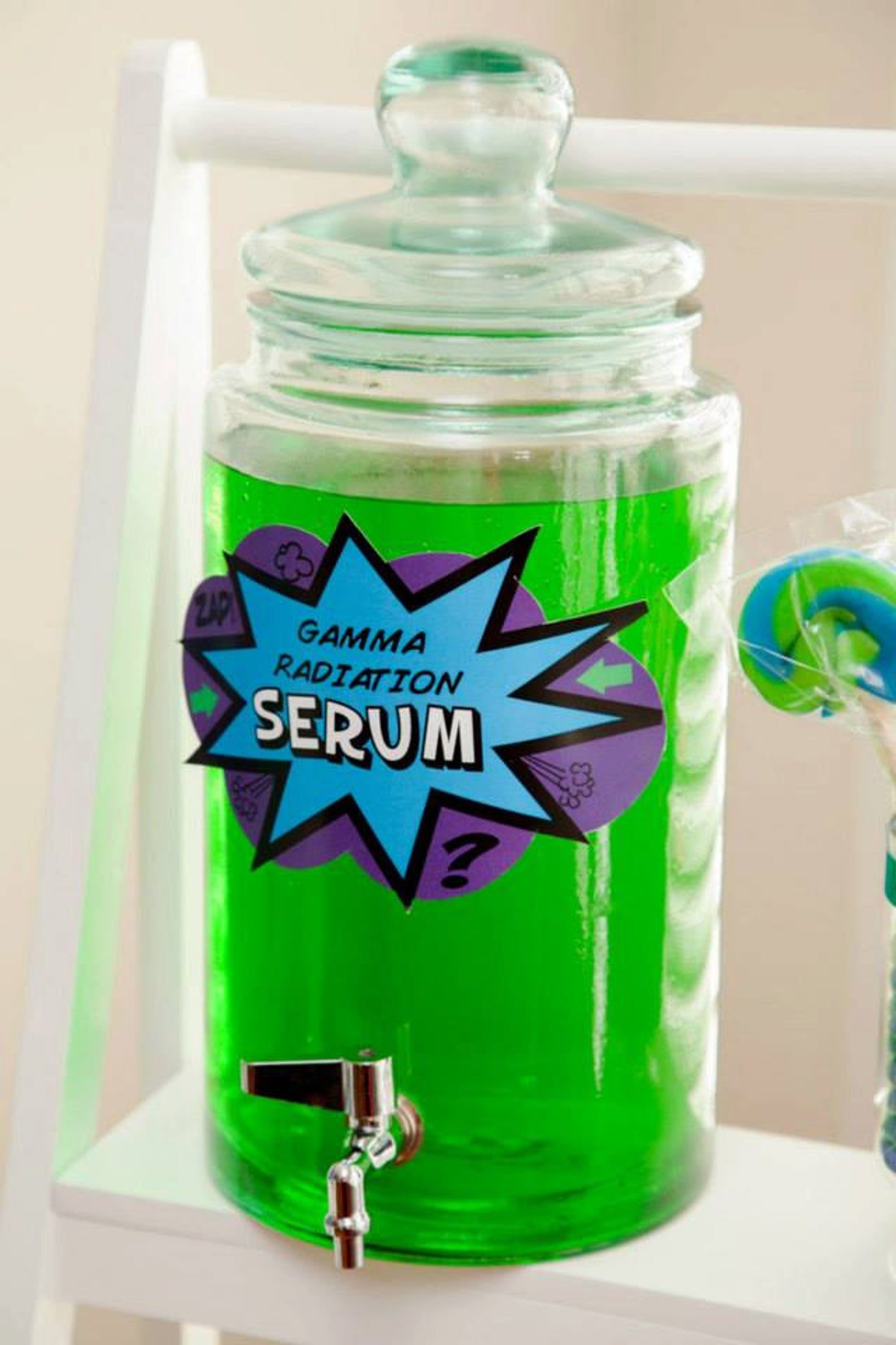 Superhero Birthday Party Superhero Drink Dispenser Printable