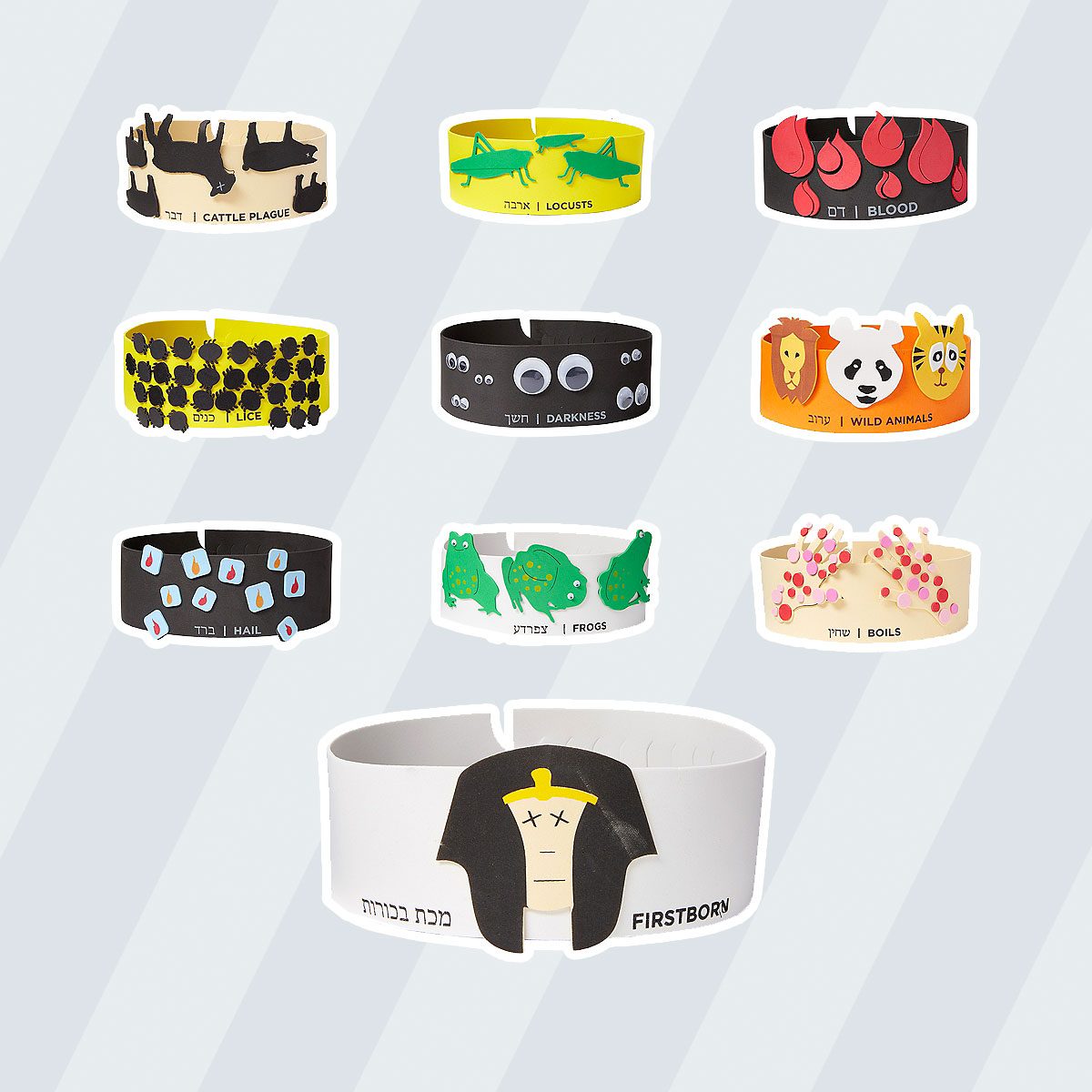 Plague Headbands passover decorations