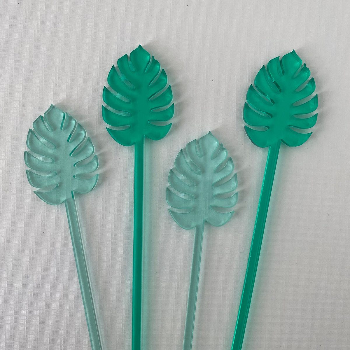 margarita tools Monstera Leaf Stir Sticks For Cocktails