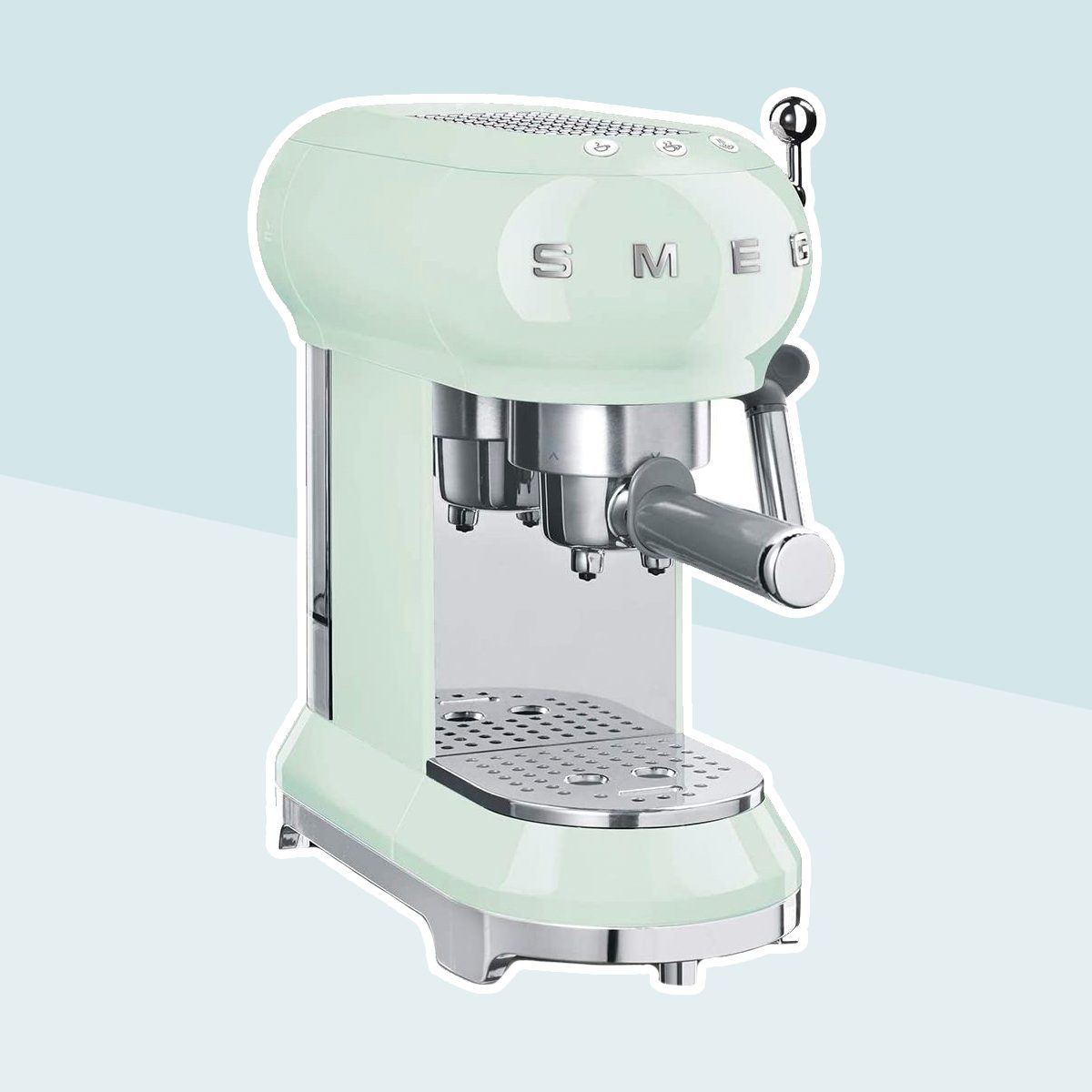 Smeg ECF01PGUS Espresso Machine, Pastel Green