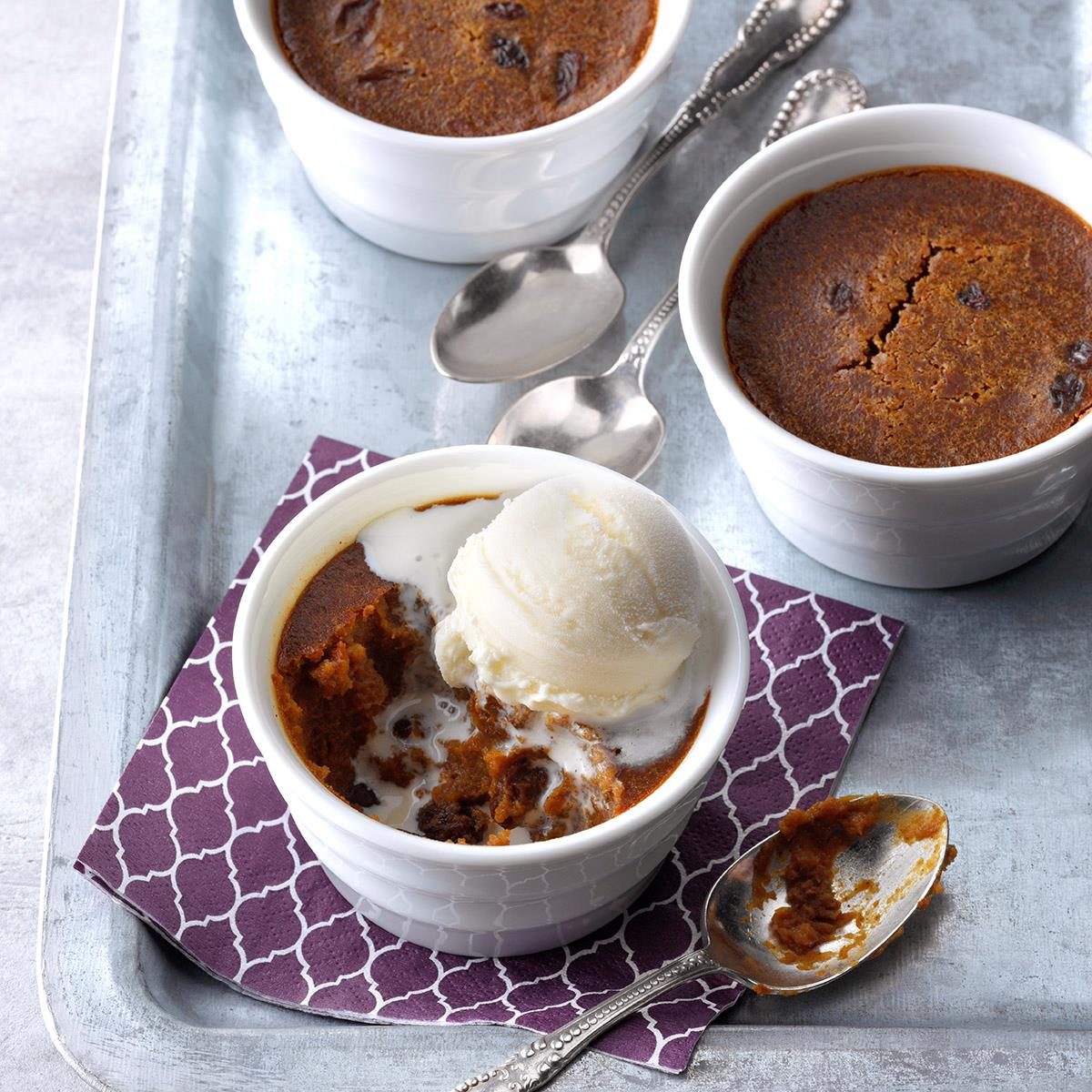 Molasses-Graham Cracker Puddings