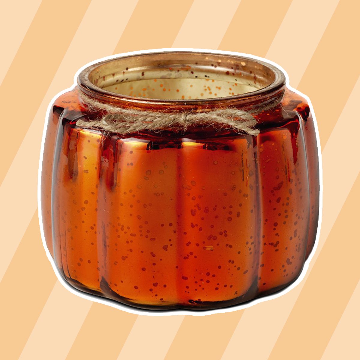 Glass Pumpkin Candle