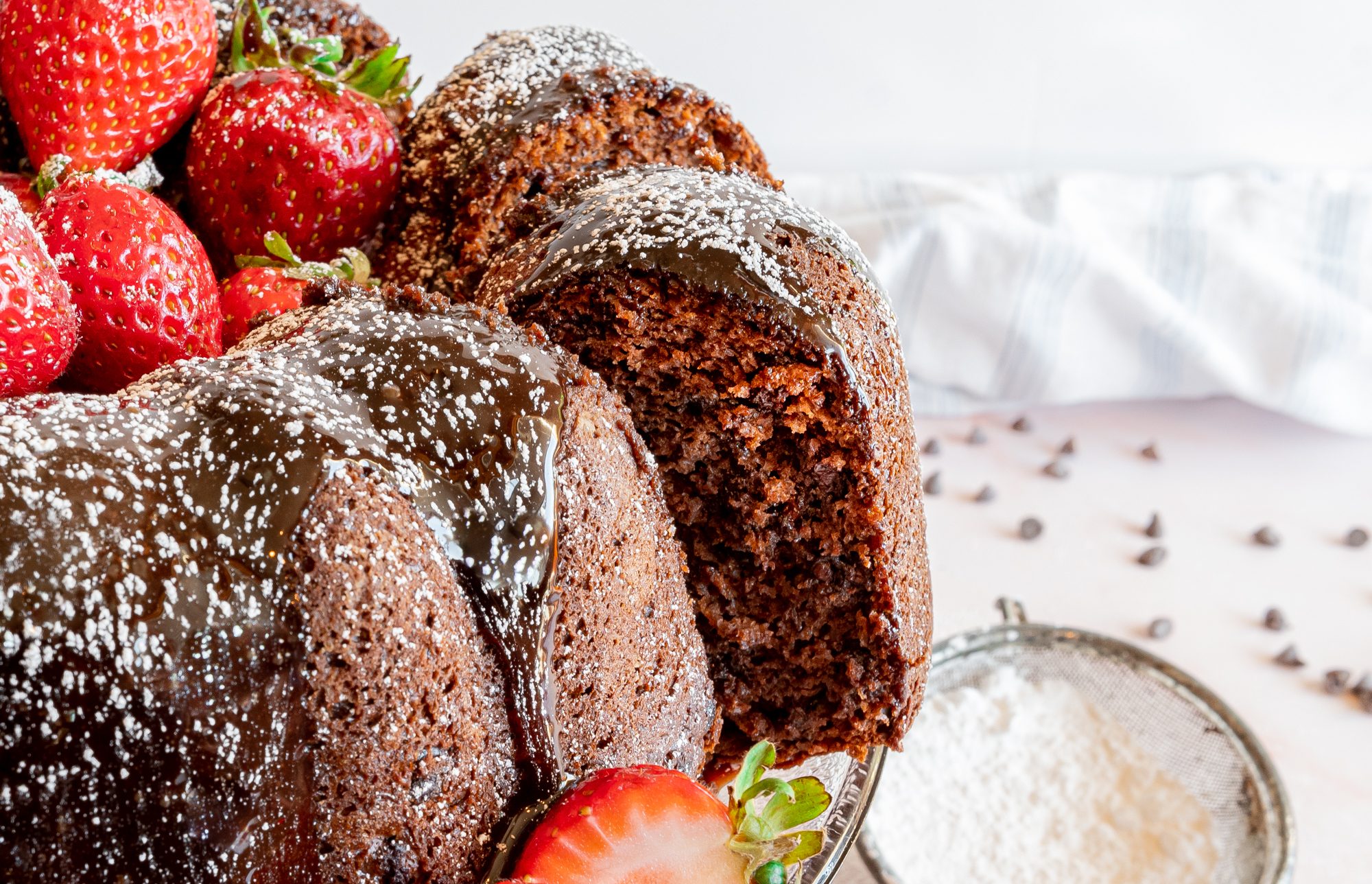 Joanna Gaines Chocolate Chip Bundt Cake Slice