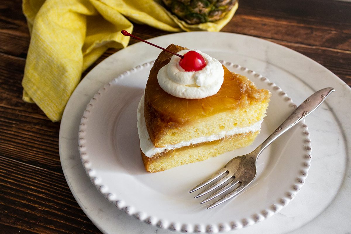 Slice Of Duncan Hines Pineapple Cake