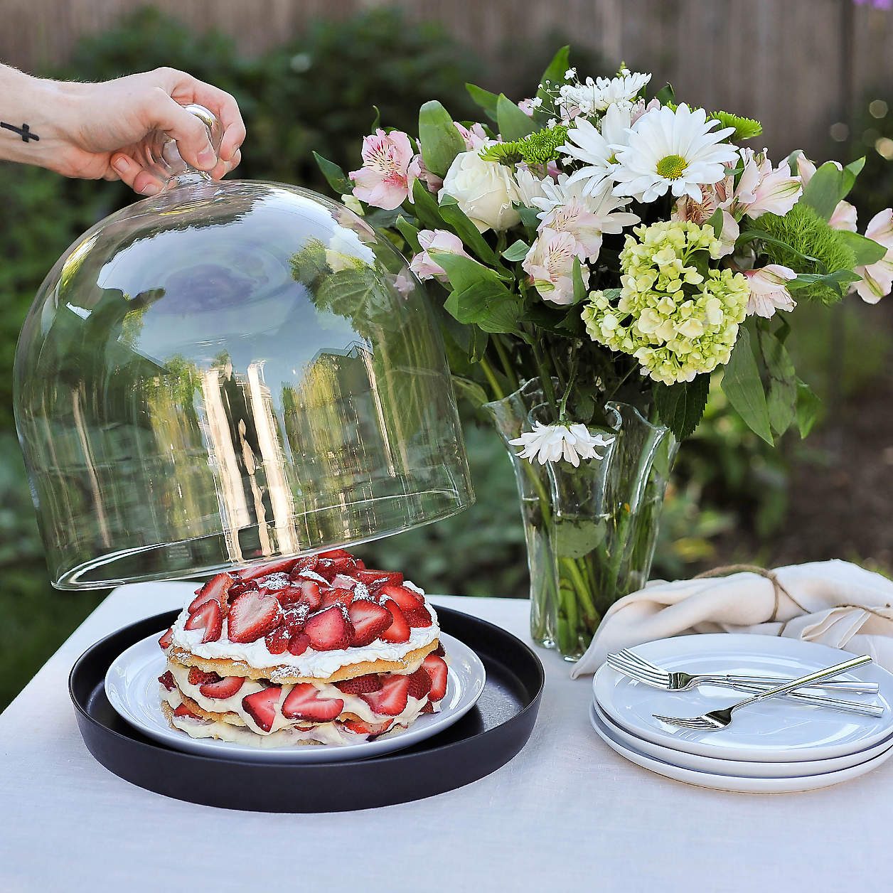 Glass Cloche Tray