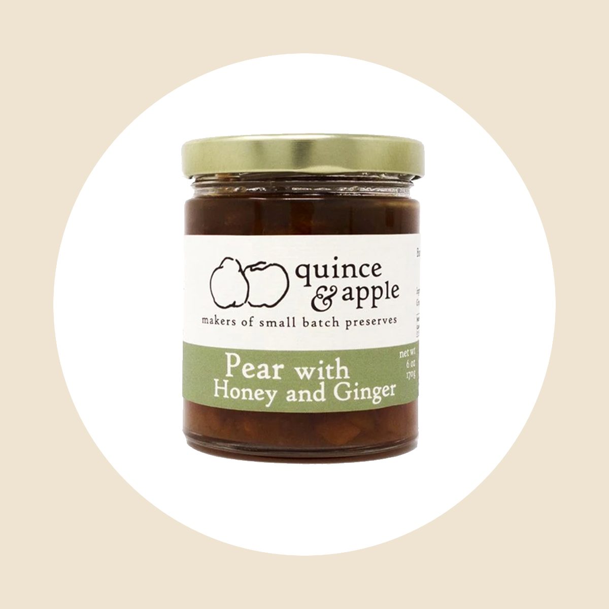 Pear With Honey And Ginger Preserves