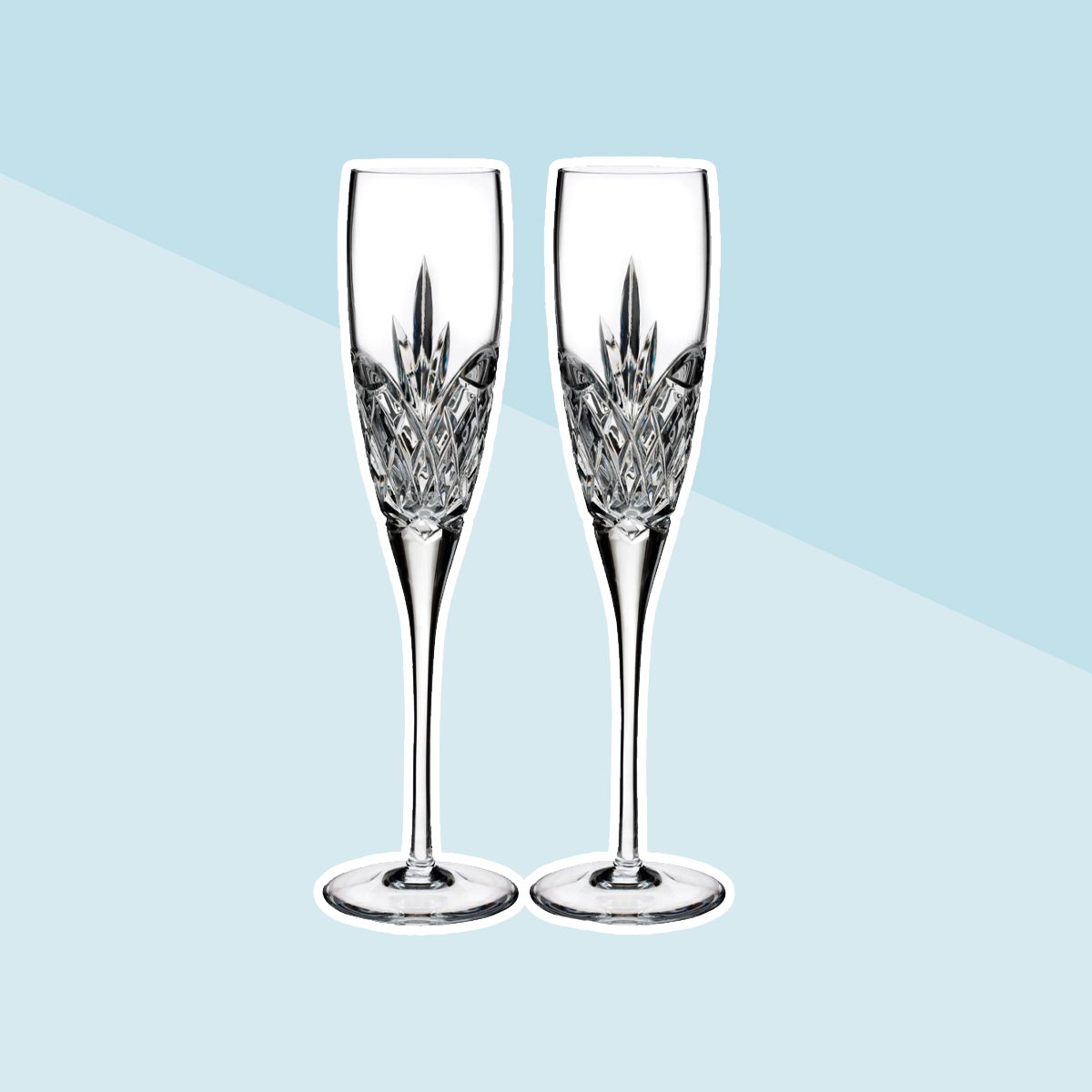 Waterford Love Forever Lead Crystal Champagne Flutes
