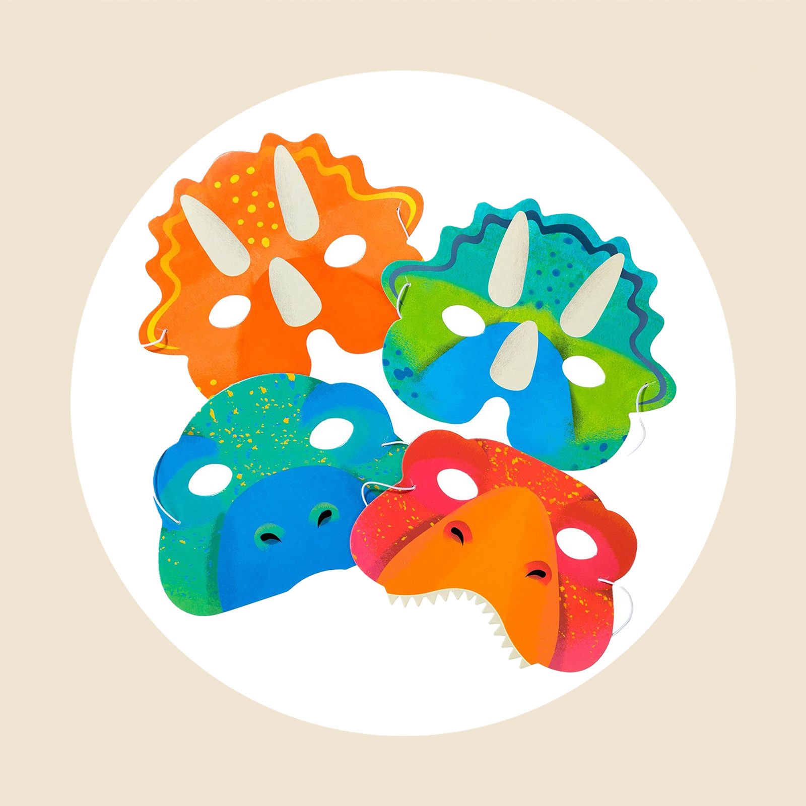 Dinosaur Party Masks Via Birthdayculture:etsy Ecomm