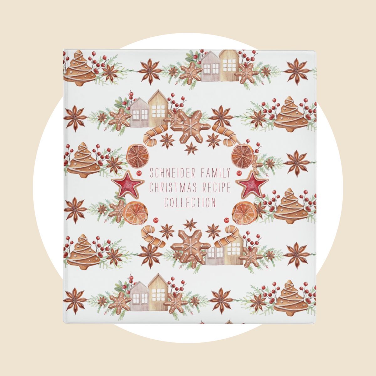 Personalized Christmas Recipe Binder