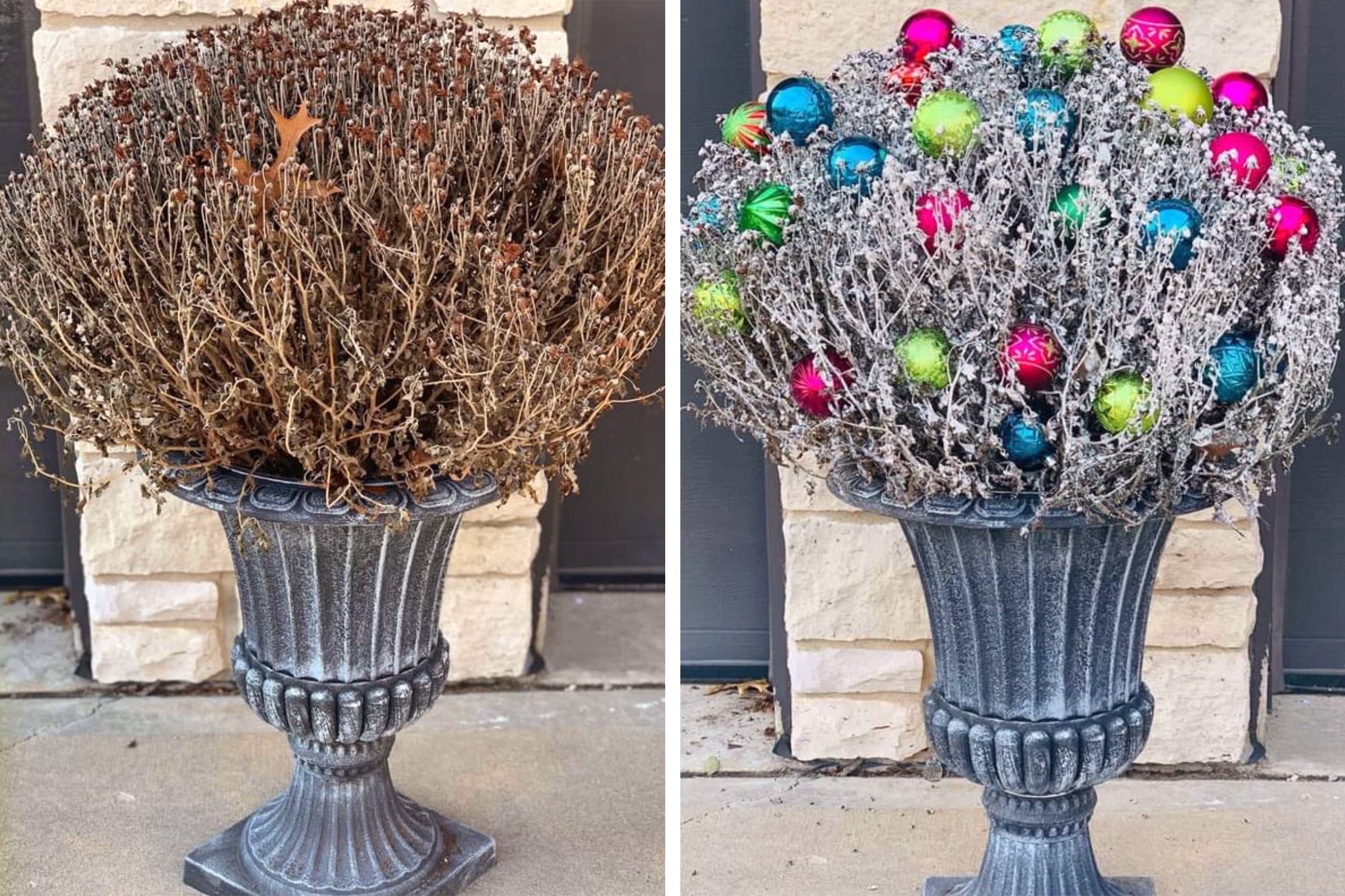Spray-Painted Mums Make Gorgeous Christmas Decorations—Here’s How