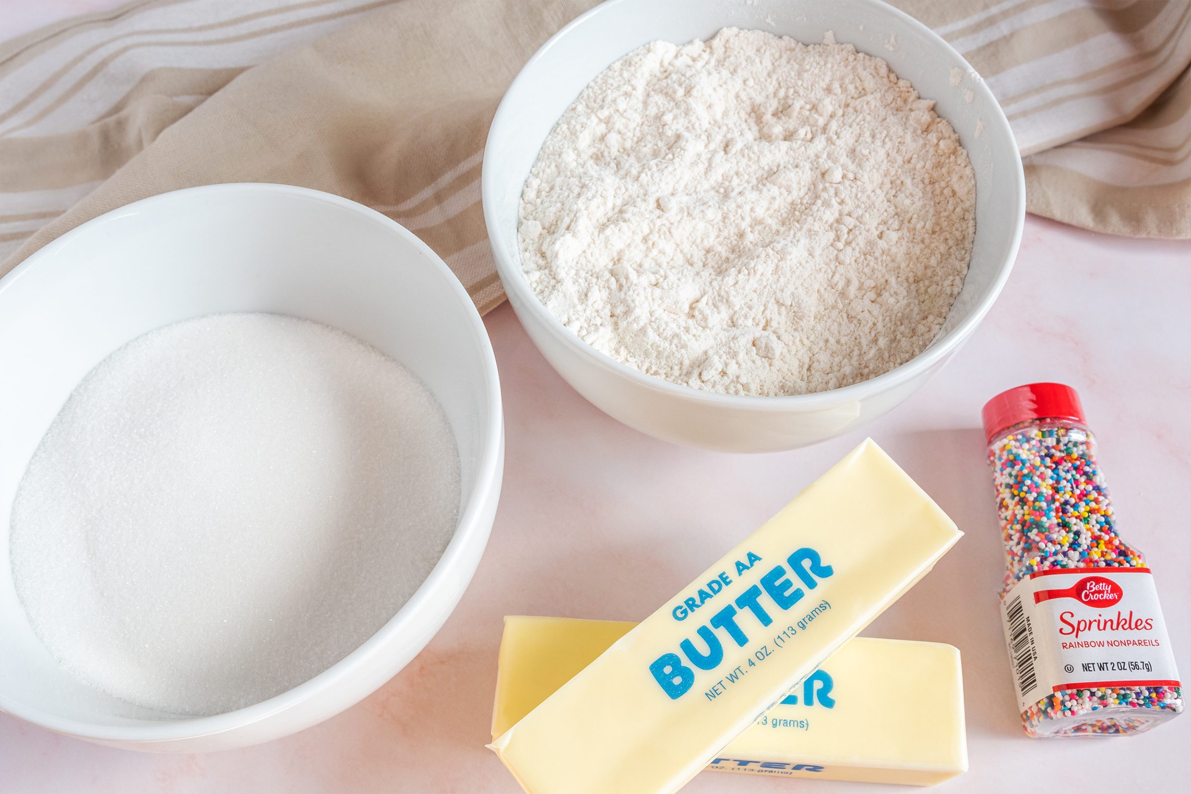 Ingredients For 3 Ingredient Sugar Cookies