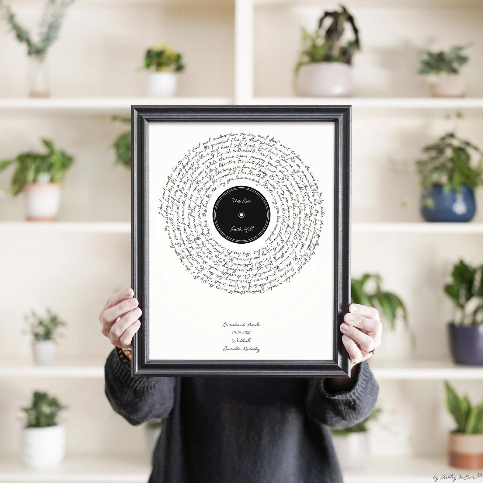 Personalized Lyrics Art for your Valentine