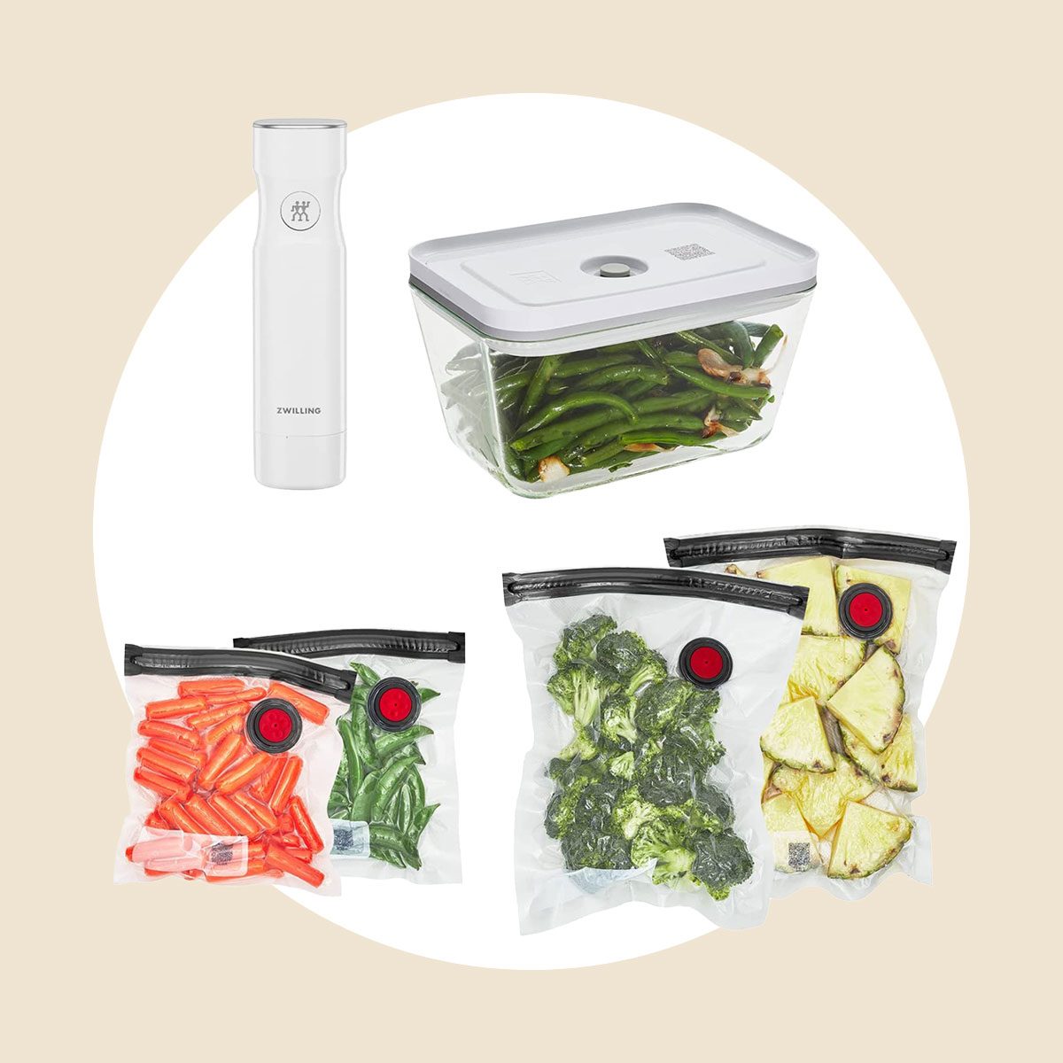 Zwilling Fresh And Save Vacuum Sealer Machine Starter Set With Airtight Food Storage Container Glass