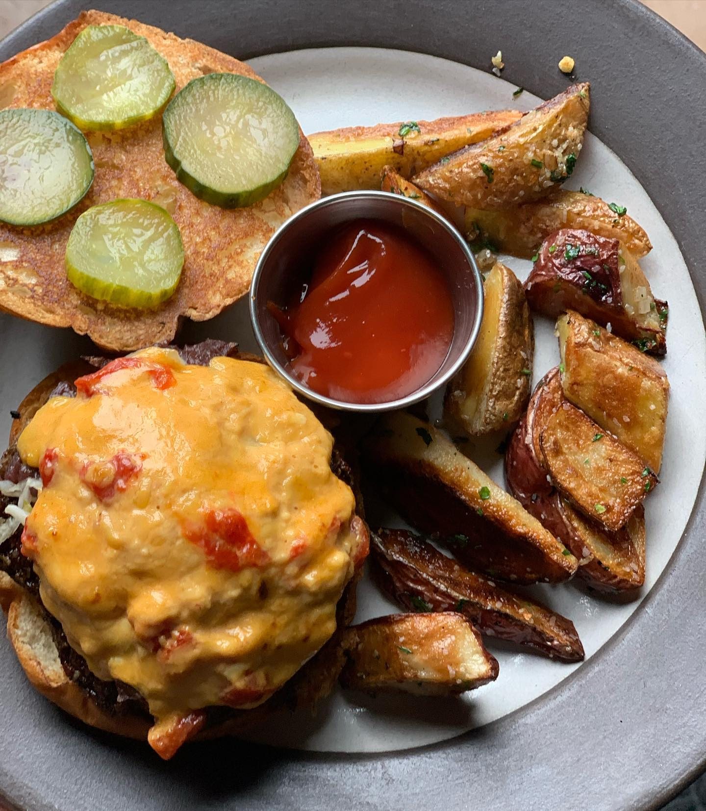 Wagyu Cheese Burger at Bouquet Restaurant in Kentucky