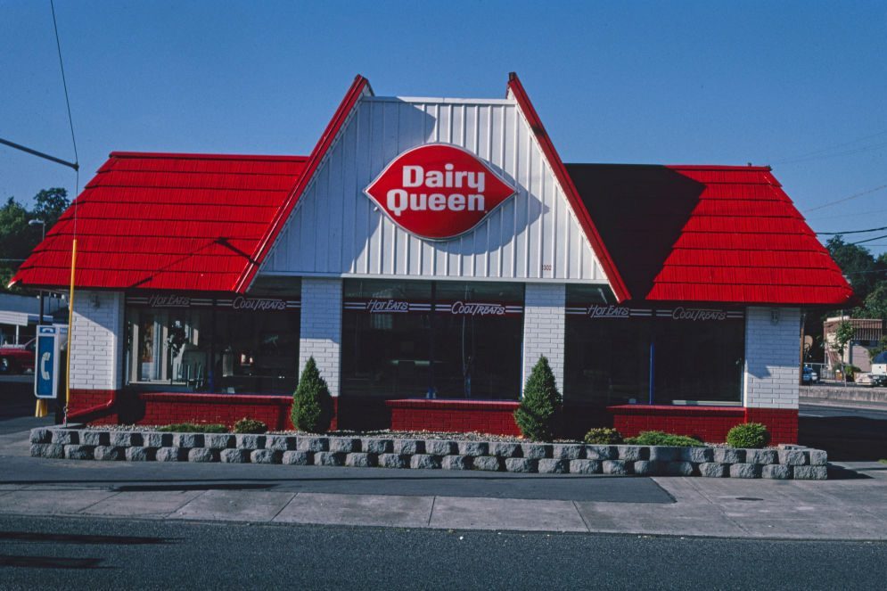 2000s America - Dairy Queen Logo on Building, Lewiston, Idaho 2004