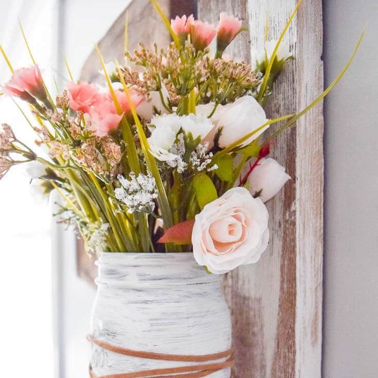 Farmhouse Spring Flowers Mason Jar Arrangement Ecomm Via Kenarry.comjpeg