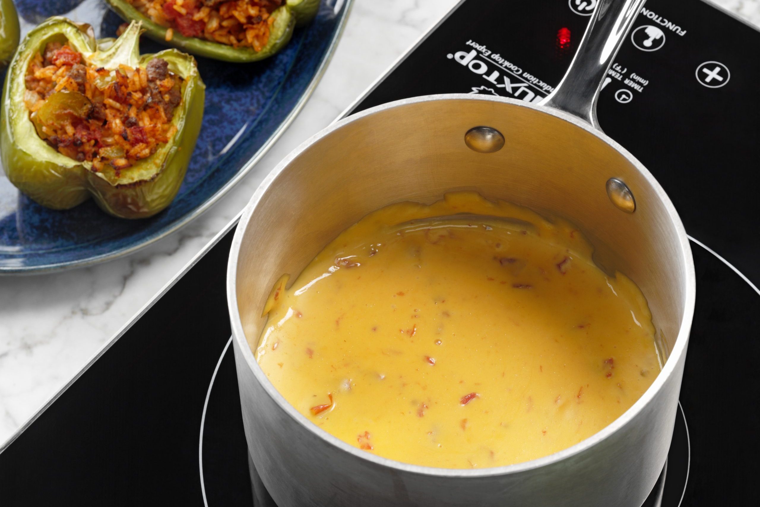 stuffed peppers cheese sauce