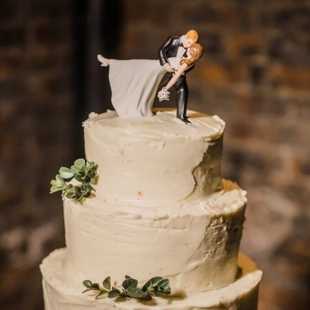 Wedding Dip Kiss Personalized Topper