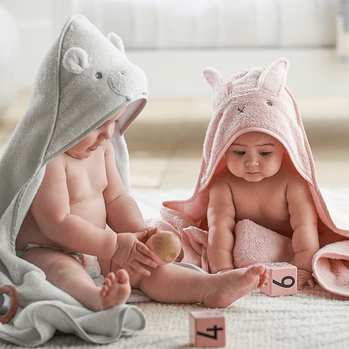 Supersoft Animal Baby Hooded Towel And Washcloth Set Ecomm Via Potterybarnkids