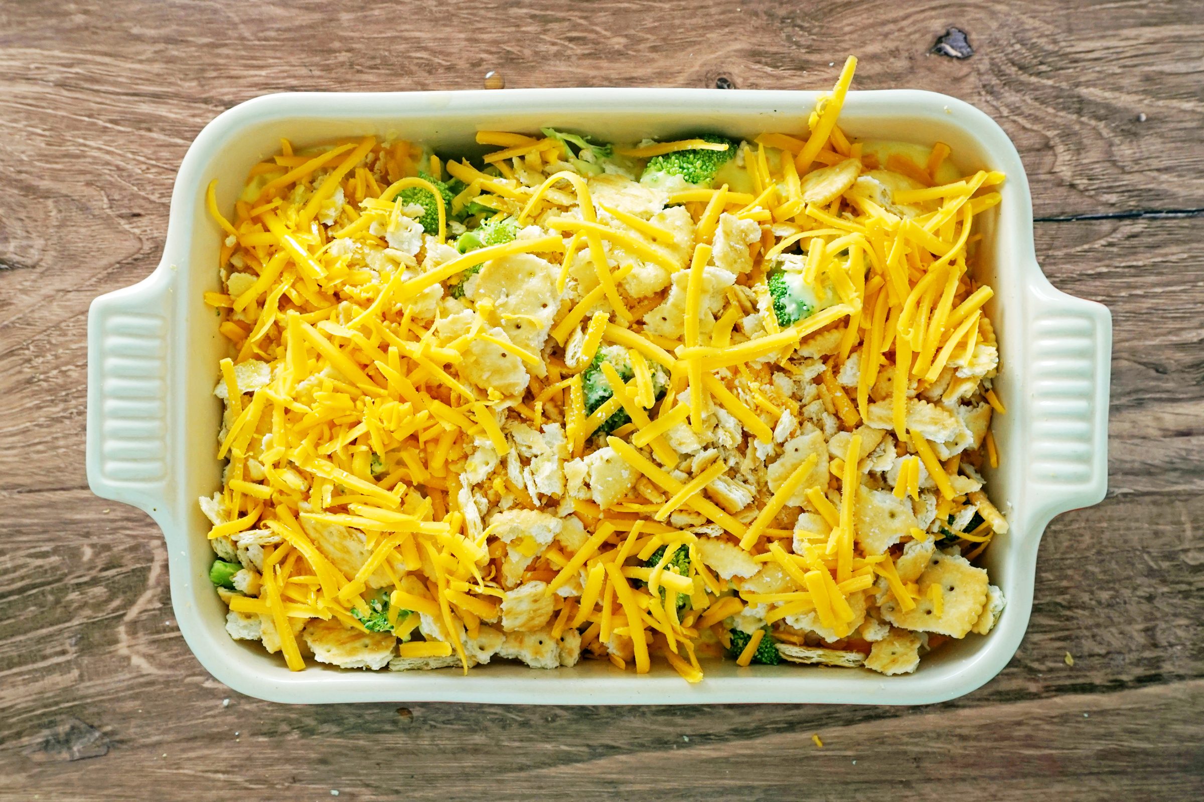 Cracker Barrel Broccoli Cheddar Chicken ready to bake