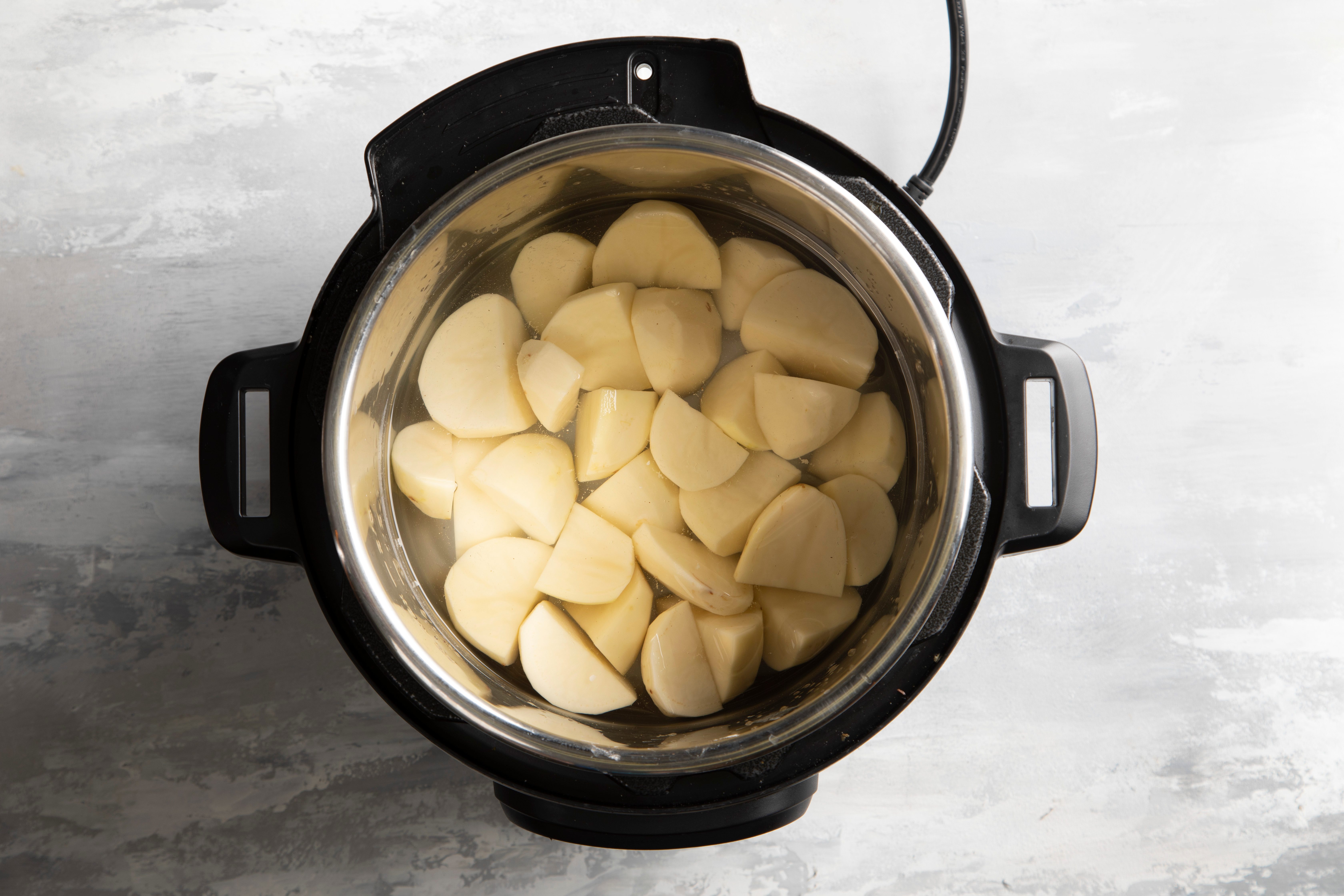 instant pot mashed potatoes step 1