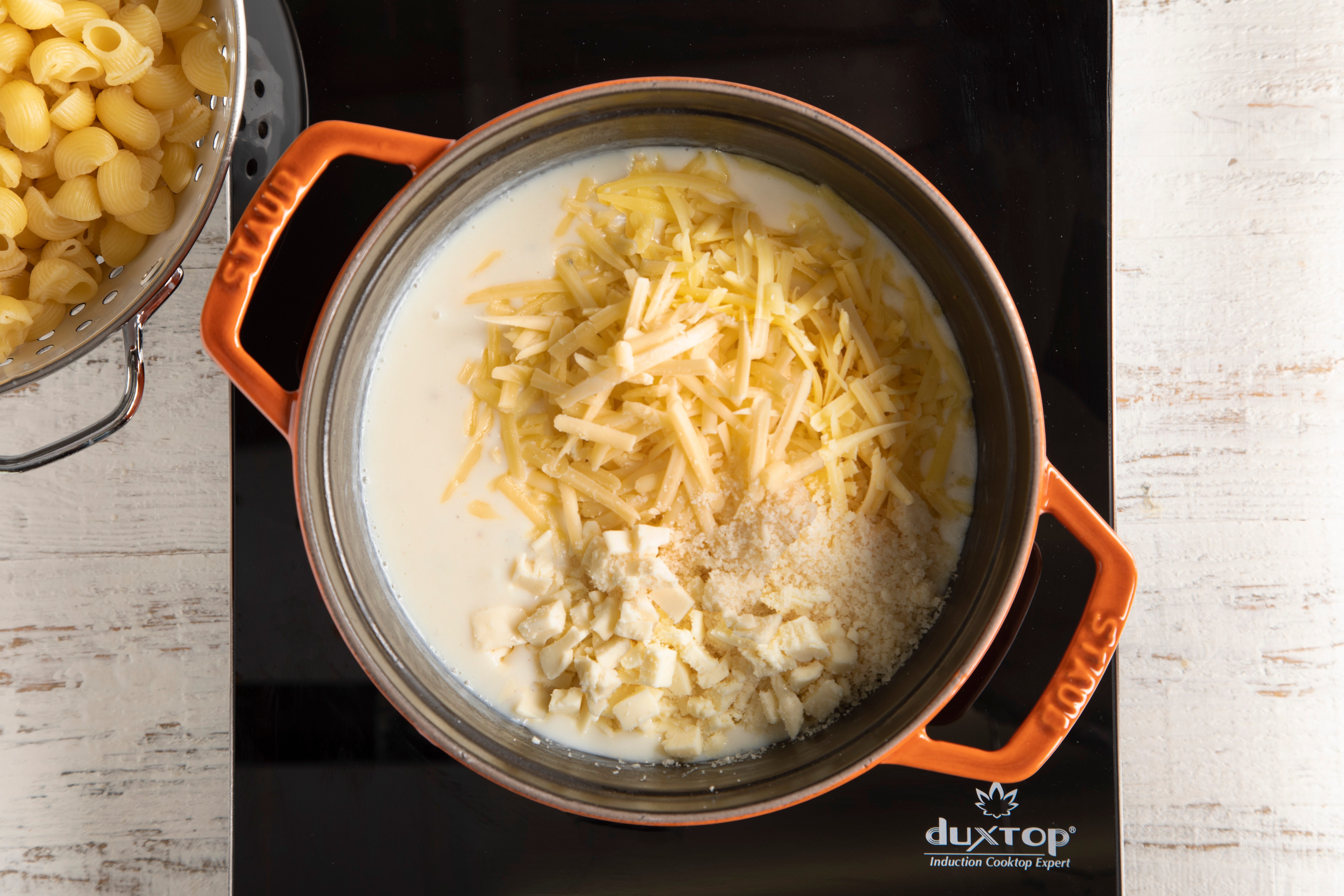 cheese added to roux