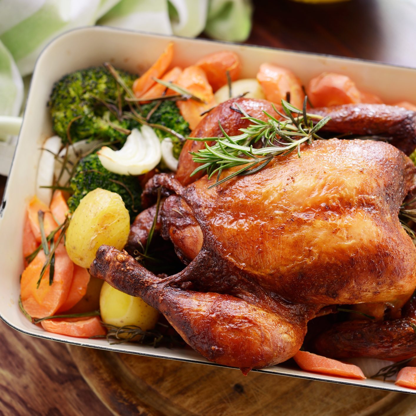 Roast chicken with vegetables