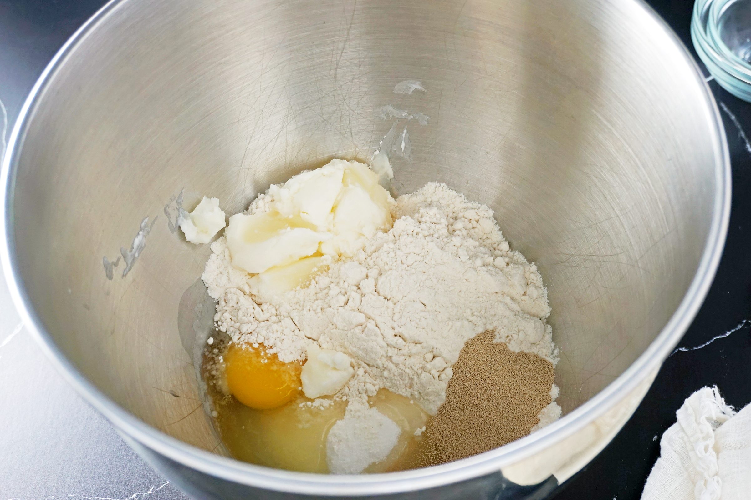 Copycat Krispy Kreme ingredients in mixer