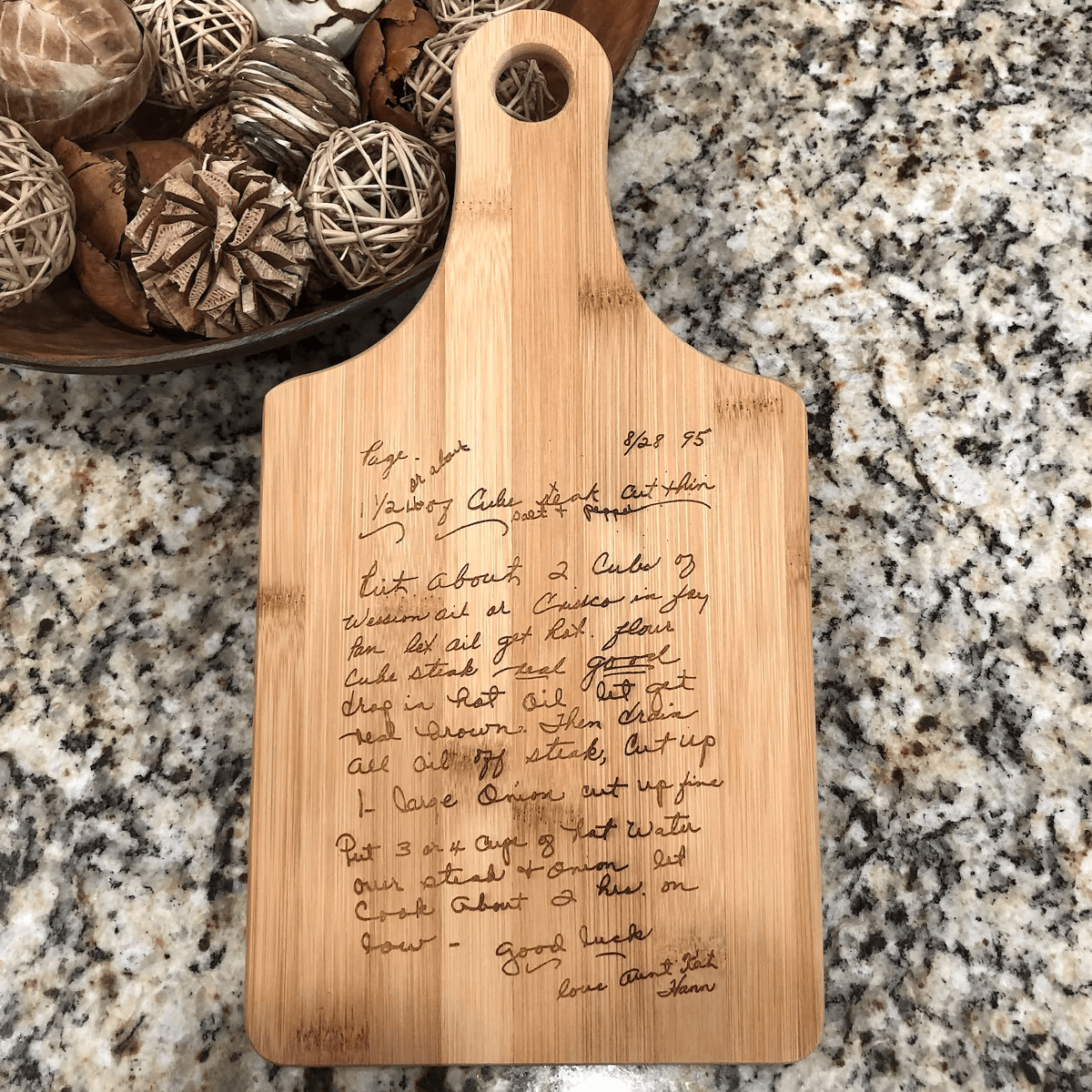 Personalized Cutting Board Handwriting Ecomm Via Etsy.com