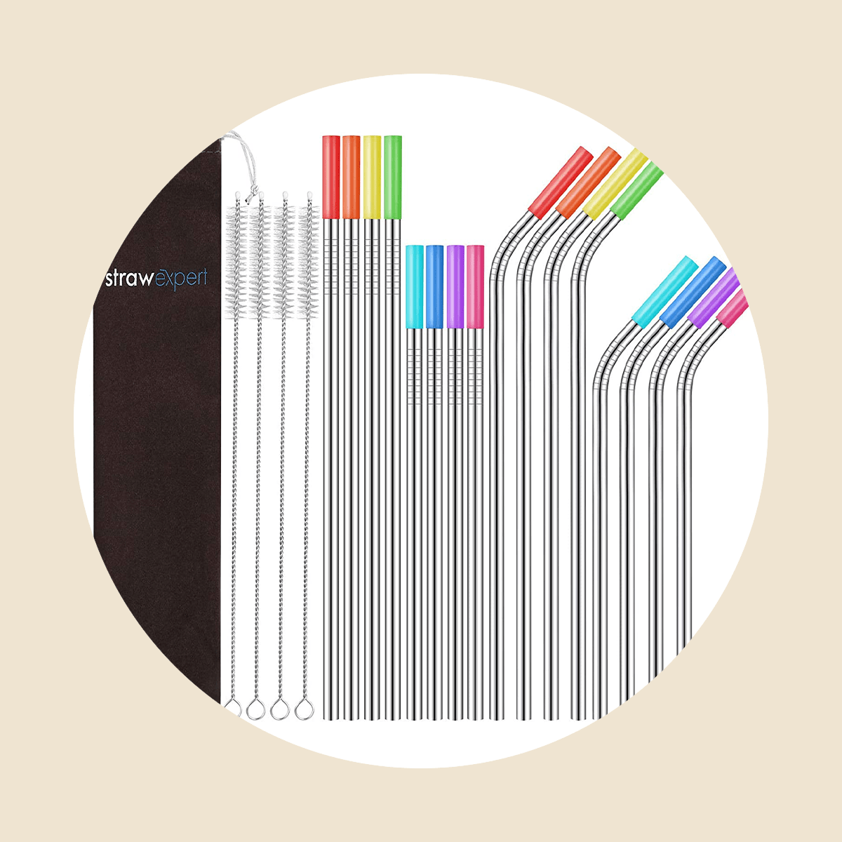 Strawexpert 16 Metal Straws Ecomm Via Amazon.com
