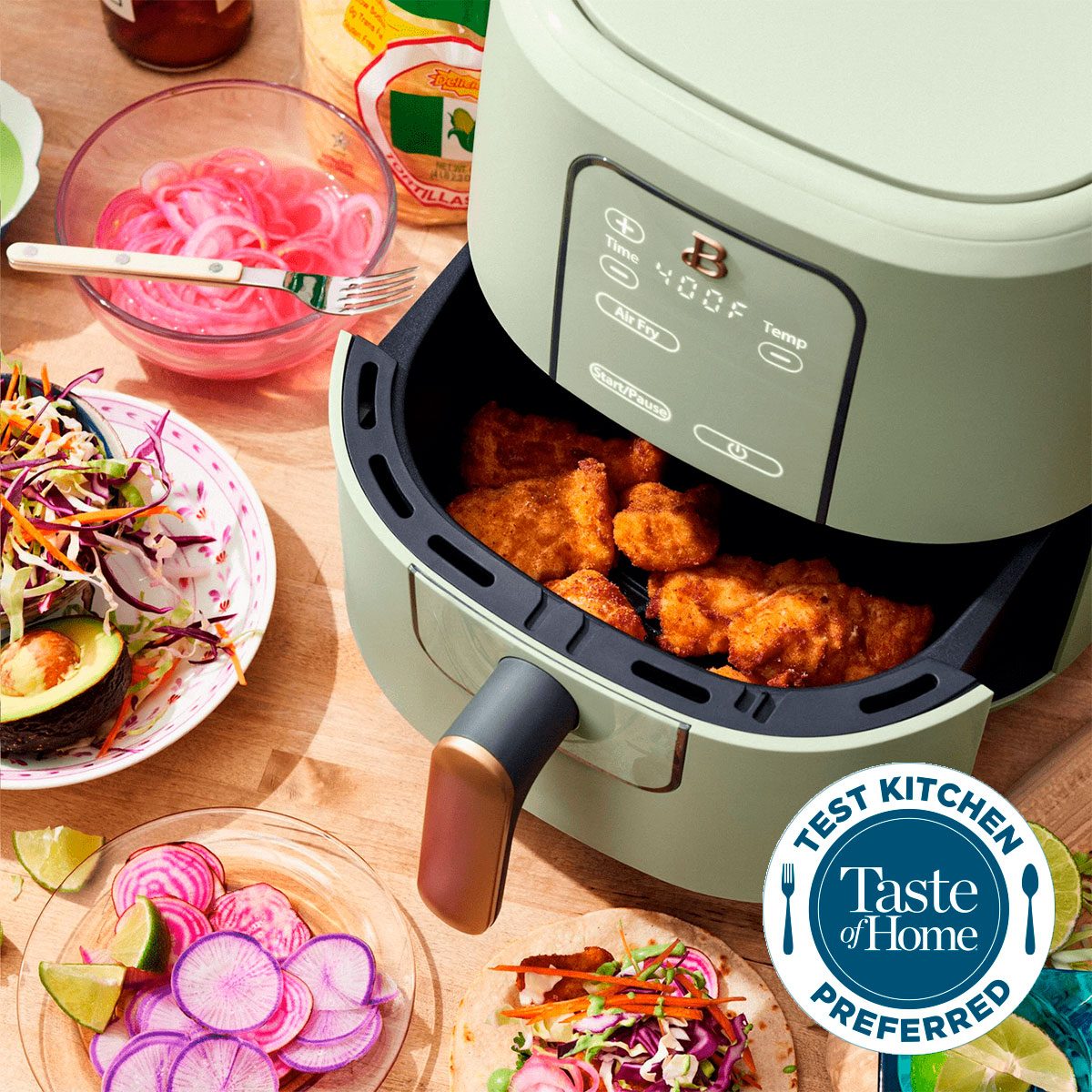 Beautiful 6 Quart Touchscreen Air Fryer Sage Green By Drew Barrymore