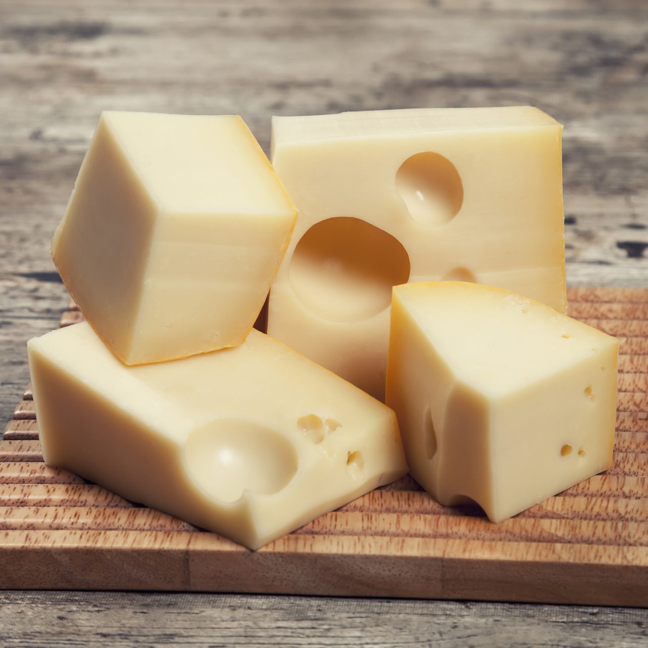 Chunks of Maasdam Dutch cow