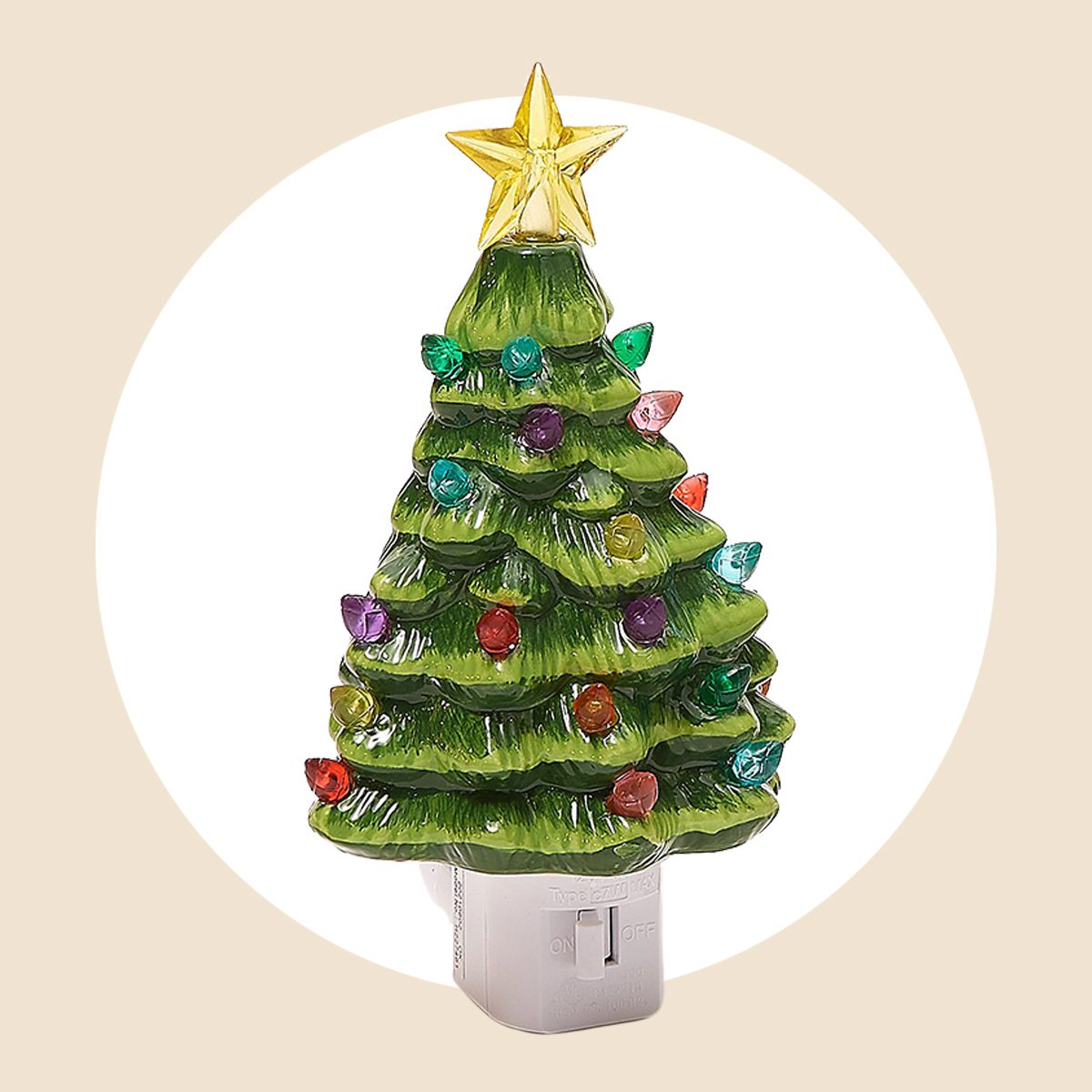 Ceramic Christmas Tree Night Light